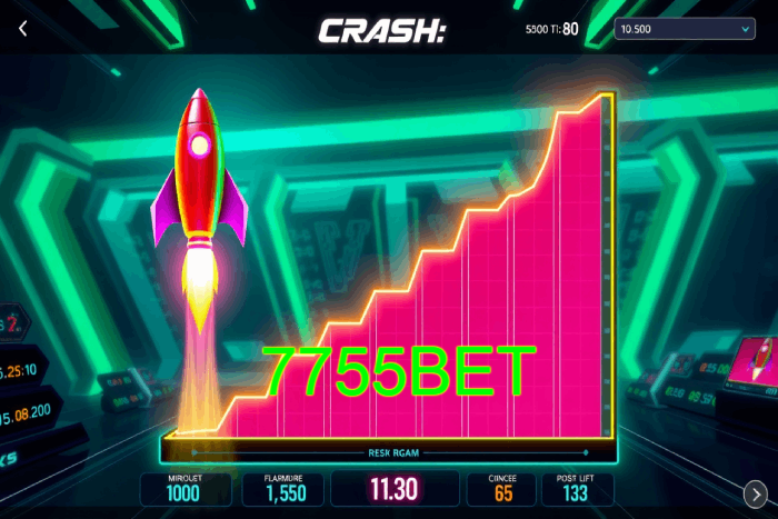 Jogue Crash e ganhe alto na 7755BET!